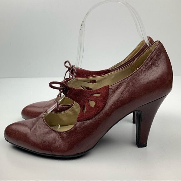 Naturalizer N5 comfort Collina booties sz 5 Burgundy leather Regencycore boots - Picture 5 of 12